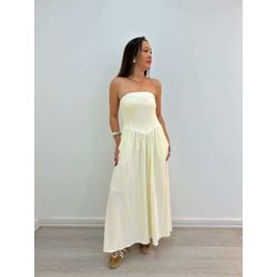 VESTIDO LIAM AMARELO MANTEIGA - 6844 AMAM - FIDENZA