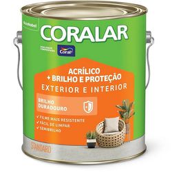 Tinta Acrílica Coral Coralar Semibrilho Branco 3,6L - FITZTINTAS