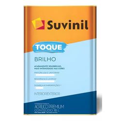 Tinta Acrílica Suvinil Toque Brilho Branco 18L - FITZTINTAS