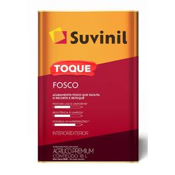 Tinta Acrílica Suvinil Toque Fosco Branco 18L - FITZTINTAS