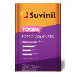 Tinta Acrílica Suvinil Toque Fosco Completo Branco 18L - FITZTINTAS