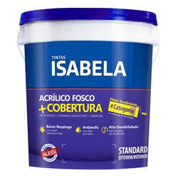 Tinta Acrílica Fosca Isabela +Cobertura Branco 18L - FITZTINTAS