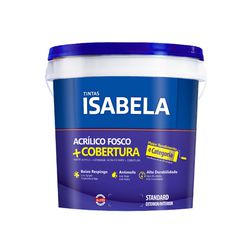 Tinta Acrílica Fosca Isabela +Cobertura Branco 3,6L - FITZTINTAS