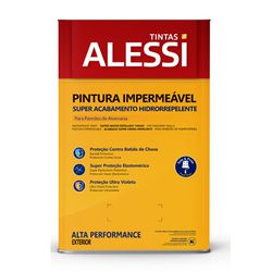 Tinta Acrílica Emborrachada Alessi Pintura Impermeável Premium Branco 18KG - FITZTINTAS