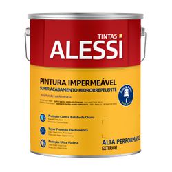 Tinta Acrílica Emborrachada Alessi Pintura Impermeável Premium Branco 3,6KG... - FITZTINTAS