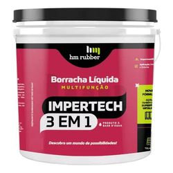 Borracha Líquida Hm Rubber Impertech 3 em 1 Branco (Base A) 3,6KG - FITZTINTAS