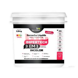 Borracha LÍquida Hm Rubber Impertech 3 em 1 Incolor 3,6KG - FITZTINTAS