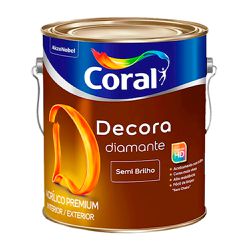 Tinta Acrílica Coral Decora Diamante Semibrilho Branco 3,6L - FITZTINTAS