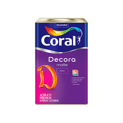 Tinta Acrílica Coral Decora Fosco Branco 18L - FITZTINTAS