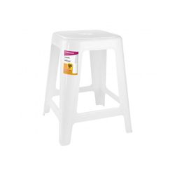 Banqueta Plástica Branca 120kg - FITZTINTAS