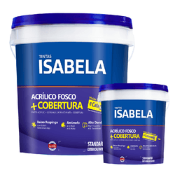 Tinta Acrílica Fosca Isabela +Cobertura Branco 18L - FITZTINTAS