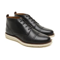 Bota Casual Masculina Coturno Five Days Em Couro L... - Five Days 