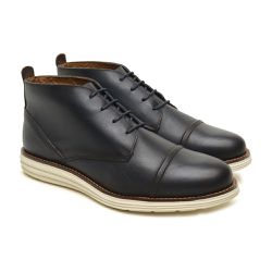 Bota Casual Masculina Coturno Five Days Em Couro L... - Five Days 