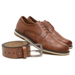 Kit Sapato Oxford Masculino + Cinto Em Couro Legít... - Five Days 