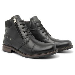 Bota Coturno Masculino Casual Five Days Em Couro L... - Five Days 
