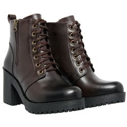 Bota Feminina Tratorada Five Days Em Couro Legitim... - Five Days 