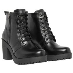 Bota Feminina Tratorada Five Days Em Couro Legitim... - Five Days 
