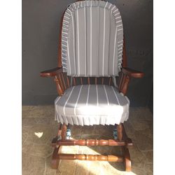 Cadeira De Balanço Alba Cinza 1,18/40 X 64 X 50 - ... - Flavio Comercio de Moveis de Gramado Ltda