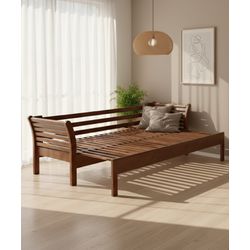 Sofá Cama Gravatal - Madeira Maciça - Móveis de Gr... - Flavio Comercio de Moveis de Gramado Ltda