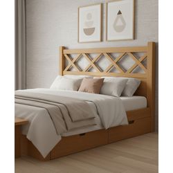 Cama de Casal Com 4 Gavetão Hortência - Madeira Ma... - Flavio Comercio de Moveis de Gramado Ltda