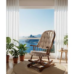 Cadeira De Balanço Veludo Escócia 1,18/40 X 64 X 5... - Flavio Comercio de Moveis de Gramado Ltda