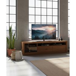 Rack Nirvana (02 Gavetão) - Madeira Maciça - Móvei... - Flavio Comercio de Moveis de Gramado Ltda