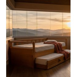 Bicama Sem Gavetas Gramado - Madeira Maciça - Móve... - Flavio Comercio de Moveis de Gramado Ltda