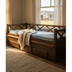 Bicama Com Gavetas Veranópolis - Madeira Maciça - ... - Flavio Comercio de Moveis de Gramado Ltda