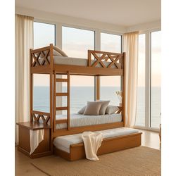 Treliche Sem Gavetas Xavante - Madeira Maciça - Mó... - Flavio Comercio de Moveis de Gramado Ltda