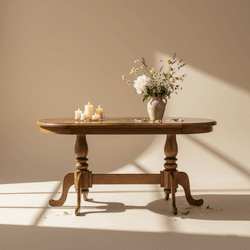 Mesa Oval Gramado - Maciça - Móveis de Gramado - F... - Flavio Comercio de Moveis de Gramado Ltda