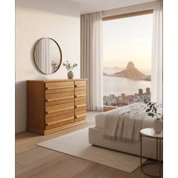 Cômoda Berlim 1,00 x 55 x 1,10 - (08 Gavetas) - Ma... - Flavio Comercio de Moveis de Gramado Ltda