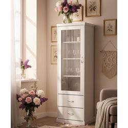 Cristaleira Basic 1 Porta 63 x 200 x 41 - Madeira ... - Flavio Comercio de Moveis de Gramado Ltda