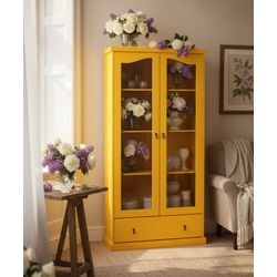 Cristaleira Com Borda 1,00 x 43 x 2,00 - Madeira M... - Flavio Comercio de Moveis de Gramado Ltda