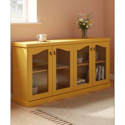 Buffet Com Borda 04 Portas 1,83 x 89 x 41 - Madeir... - Flavio Comercio de Moveis de Gramado Ltda