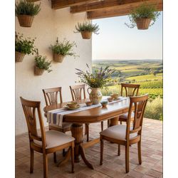 Sala de Jantar Morumbi Mesa Retangular - Madeira M... - Flavio Comercio de Moveis de Gramado Ltda