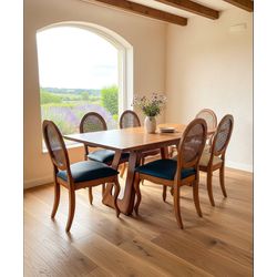 Sala de Jantar Lages Mesa Retangular - (06 Cadeira... - Flavio Comercio de Moveis de Gramado Ltda