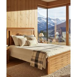 Cama Trançado - Madeira Maciça - Móveis de Gramado... - Flavio Comercio de Moveis de Gramado Ltda