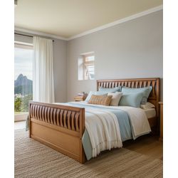 Cama Itália - Madeira Maciça - Móveis de Gramado -... - Flavio Comercio de Moveis de Gramado Ltda