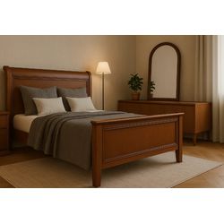 Cama Malibu - Madeira Maciça - Móveis de Gramado -... - Flavio Comercio de Moveis de Gramado Ltda
