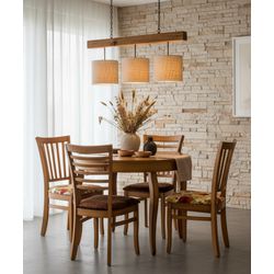 Sala de Jantar Tirol Mesa Redonda - Madeira Maciça... - Flavio Comercio de Moveis de Gramado Ltda