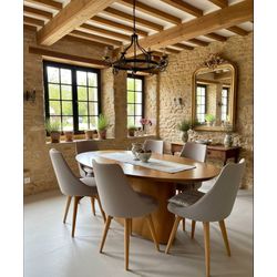 Sala de Jantar Oval Grenal - (06 Cadeiras) - Madei... - Flavio Comercio de Moveis de Gramado Ltda