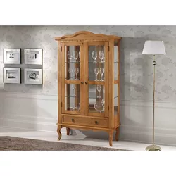 Cristaleira Austria 02 Porta - 01 Gaveta 99 x 41 x... - Flavio Comercio de Moveis de Gramado Ltda