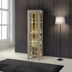 Cristaleira Serena 48 x 41 x 1,81 - 01 Porta Com L... - Flavio Comercio de Moveis de Gramado Ltda