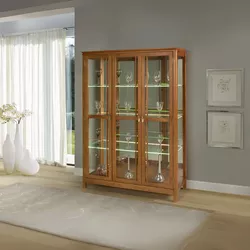 Cristaleira Serena 1,27 x 41 x 1,81 - 3 Portas Com... - Flavio Comercio de Moveis de Gramado Ltda