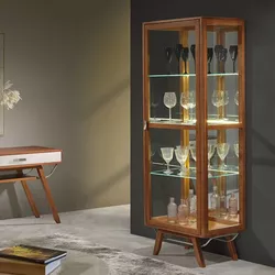 Cristaleira Florence 01 Porta Com Led 56 x 41 x 1,... - Flavio Comercio de Moveis de Gramado Ltda