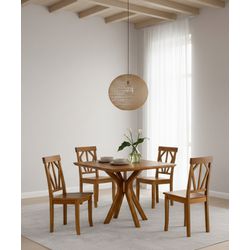 Conjunto de Mesa Cathedran 1,00 x 1,00 - (04 Cadei... - Flavio Comercio de Moveis de Gramado Ltda