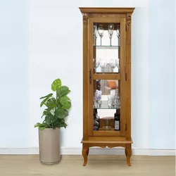 Cristaleira Flórida 1,72 x 60 x 42 - 1 Porta e Esp... - Flavio Comercio de Moveis de Gramado Ltda