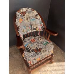 Cadeira de Balanço Jornal 90/40 x 60 x 50 - Moveis... - Flavio Comercio de Moveis de Gramado Ltda