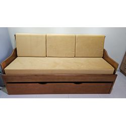 Sofa Cama Tricama Araripe - Madeira Maciça - Móvei... - Flavio Comercio de Moveis de Gramado Ltda