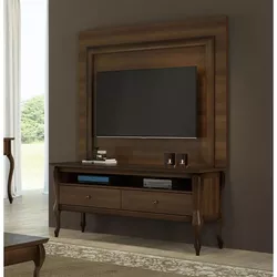 Rack 1,50 x 45 x 69 - Com Painel Versalhes - Madei... - Flavio Comercio de Moveis de Gramado Ltda